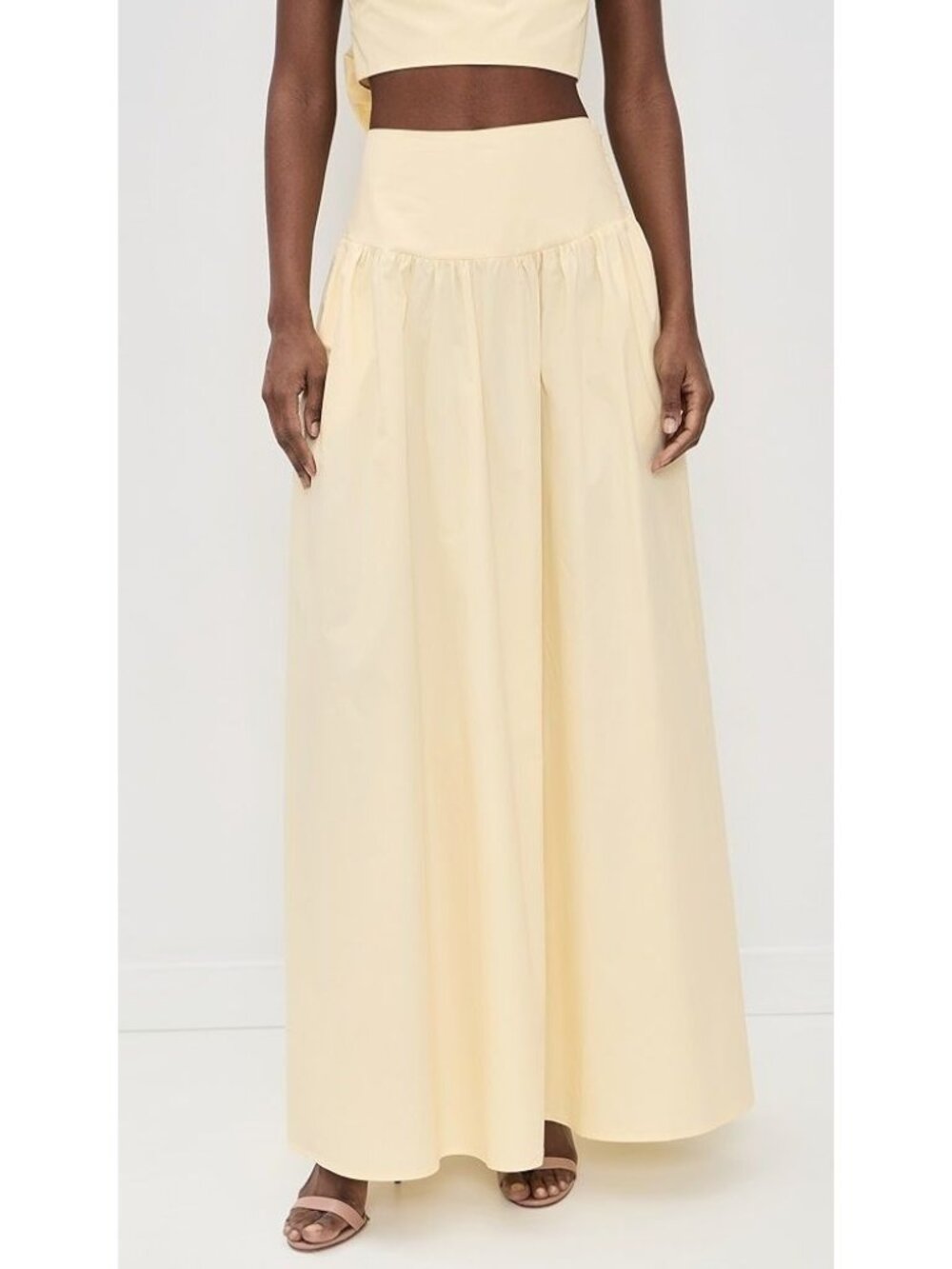 SM-7. Susana Monaco Poplin Dropped Waist Skirt
